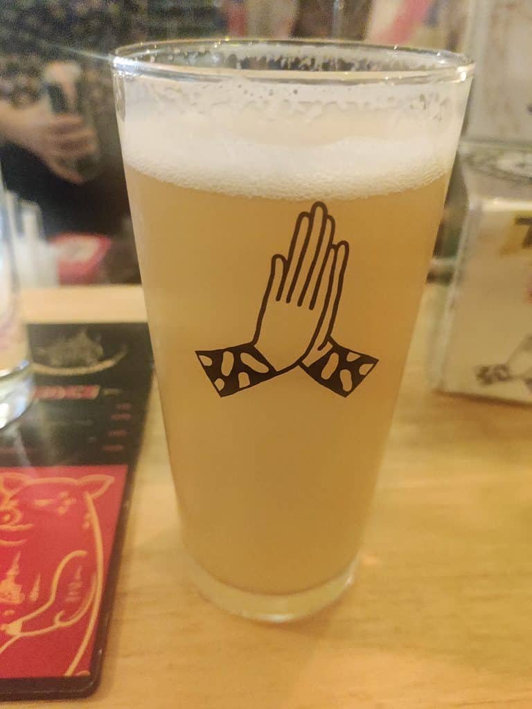 Pint of beer served at Mikkeller Bangkok