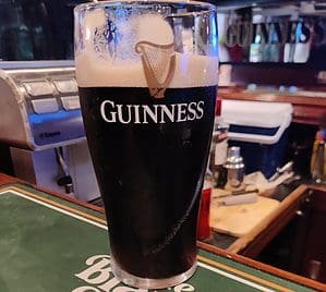 Pint of Guinness served in Bangkok Thailand