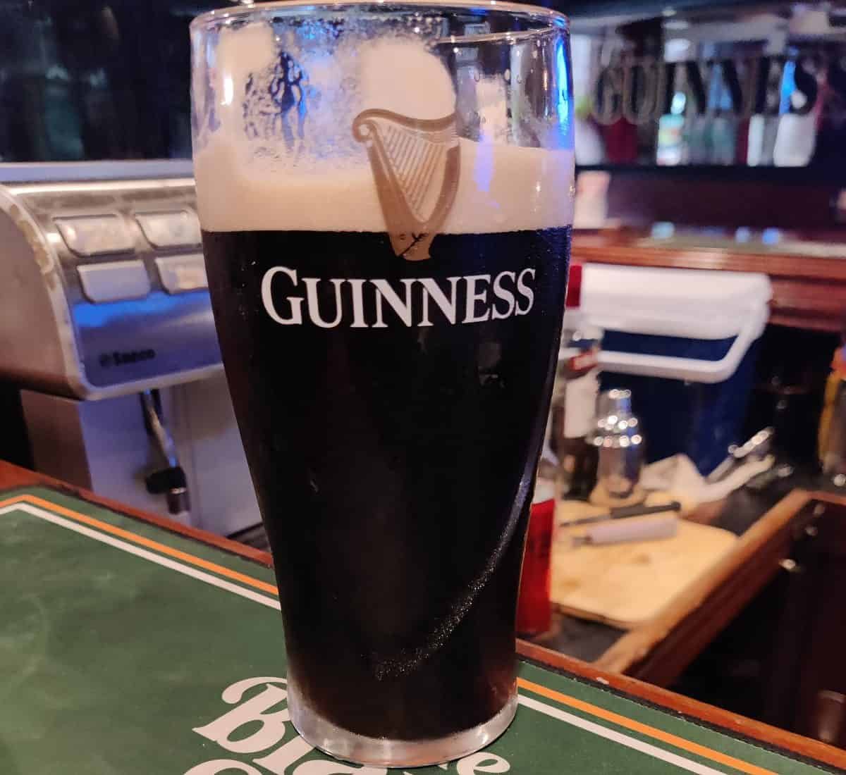 Pint of Guinness served in Bangkok Thailand