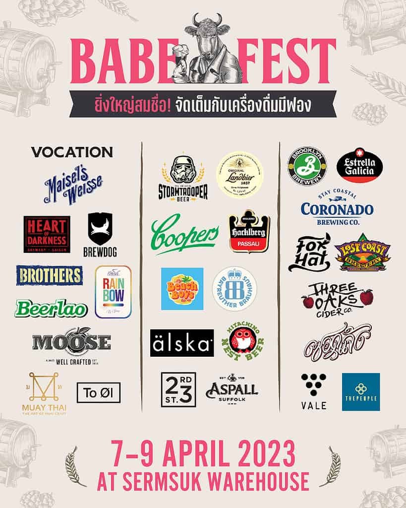 Babe Fest beer poster Bangkok 