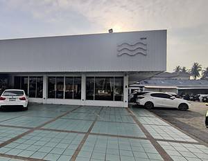 At the entrance to Brewave Brewpub in Bangkok Thailand.