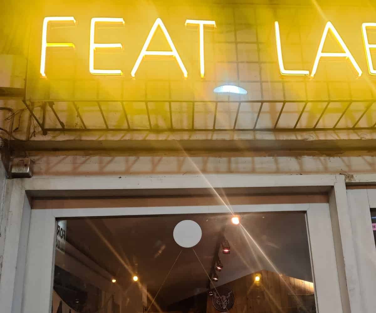 Feat Lab Neon sign for craft beer bar Bangkok Thailand