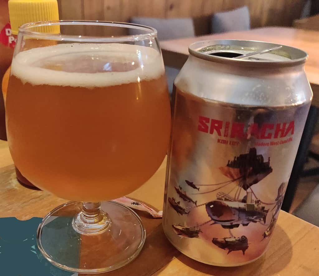 Sriracha craft beer from Thailand, served at Feat Lab craft beer bar in Bangkok