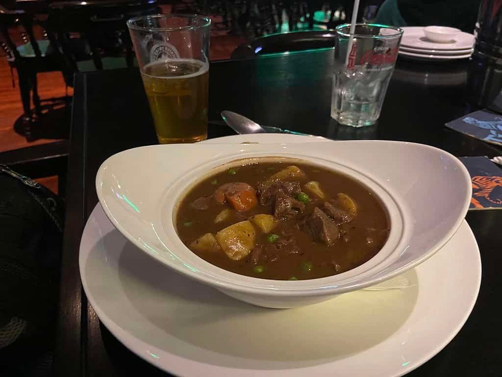 Guinness stew at O'Malley's Irish bar in Bangkok