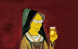 International Sour beer day image by bangkok beer guide; combo simpsons and Duchesse De Bourgogne images