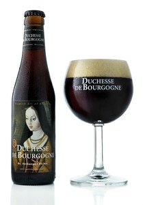 Bottle and glass of Duchess de Bourgogne beer. 

https://s3.amazonaws.com/beertourprod/beers/pictures/000/000/166/medium/Duchesse_de_Bourgogne_-_900.jpg?1473885418
