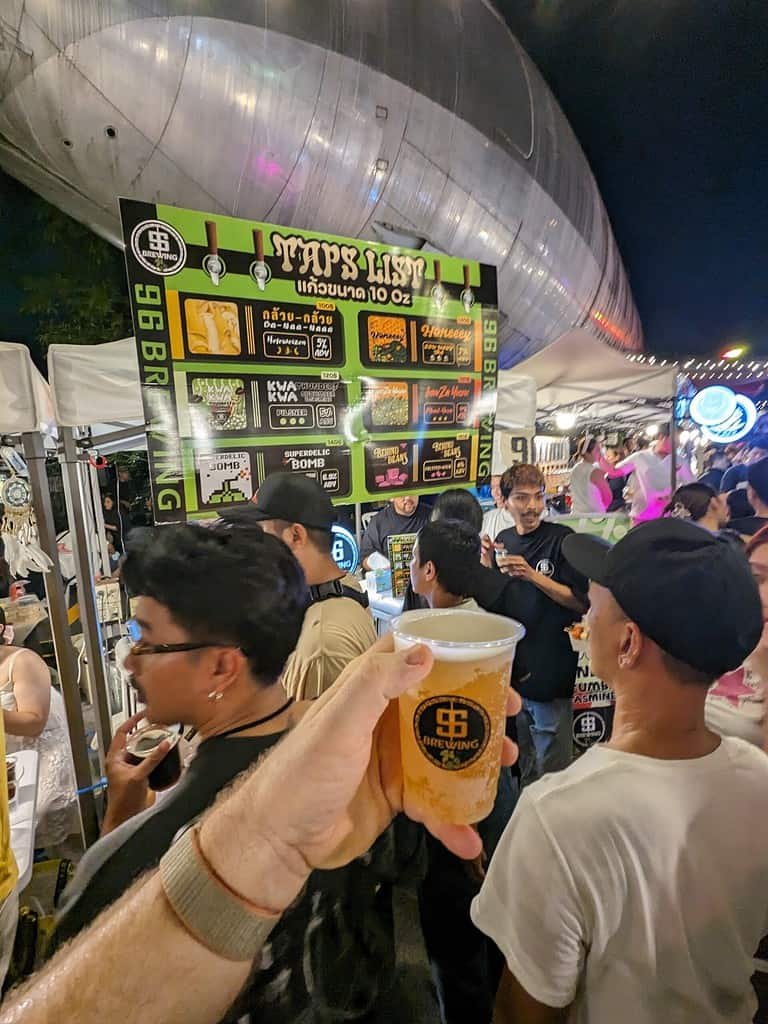 96 Brewing tent and display at Beer Market 2 at Chang Chui Creative Park in Bangkok, Thailand. 
Organized by ประชาชนเบียร์ (Beer People).