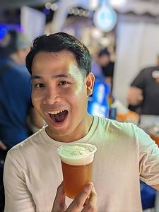 One of the brewers behind Chiang Mai Brewery, at a festival in Bangkok
