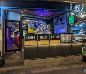 39 Craft Coffee at night - offering craft beer in Bangkok Thailand