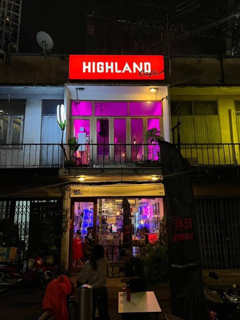 Entrance to Highland Cafe; craft beer and dispensary in Bangkok Thailand
