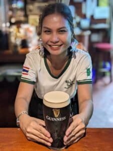 Pint of Guinness at Blarney Stone in Bangkok