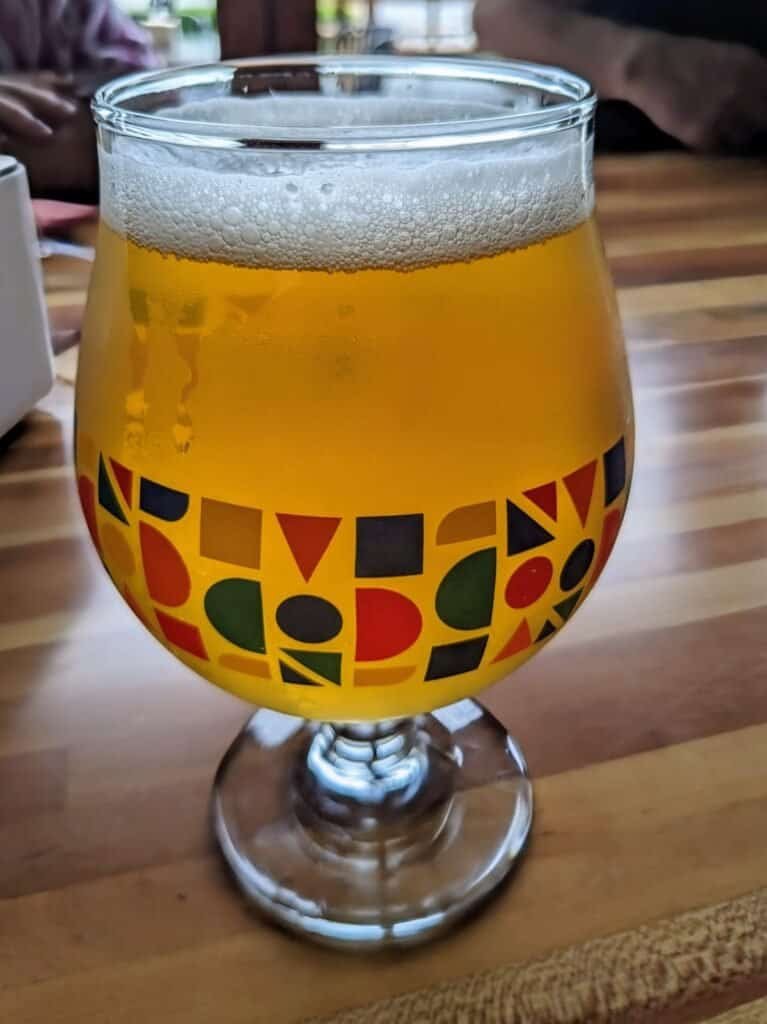 Glass of beer in a goblet at 12 Plato Brewing Bangkok Thailand