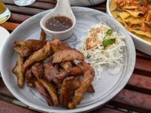 Food dish at Brewski rooftop