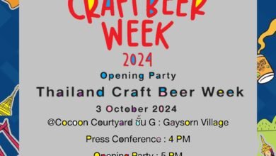 Thailand Craft Beer Week opening party event poster serving local beer at ChangChui creative park in Bangkok; for use by Bangkok Beer Guide