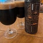 2 glasses of dark stout beer poured at Fat Cow, in Bangkok Thailand for the Bangkok Beer Guide