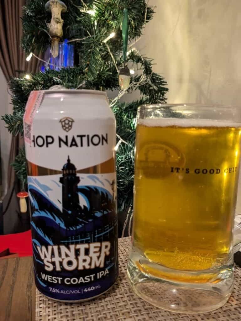 Winter Storm beer by Hop Nation, from Santa Drinks beer 