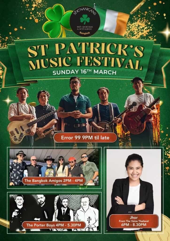 Shenanigan's St. Patrick's Music Festival, 2025 in Bangkok Thailand