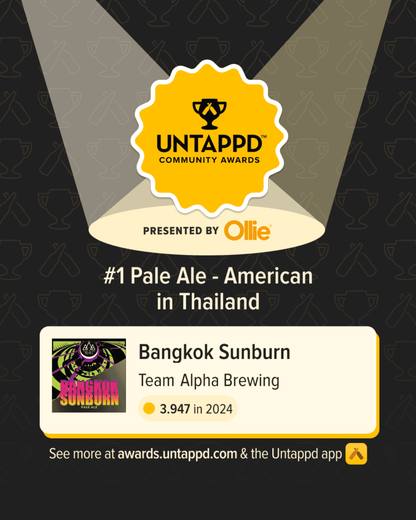 Bangkok Sunburn
by Team Alpha Brewing Untappd Awards