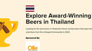 screenshot from Untappd website Explore Award-Winning Beers in Thailand Looking for the best beers in Thailand? Check out the beers that were the top-rated selections from the Untappd Community in 2024.