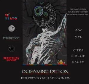 Dopamine Detox collaboration beer, part of a series by brewers in Bangkok, Thailand