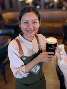 Serving a Guinness at Paddy Reilly's in Bangkok Thailand