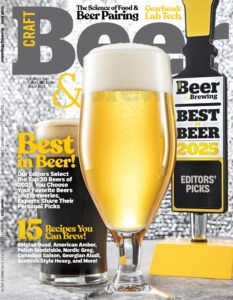 Cover of Craft beer and brewing Magazine- Samata Makes 2025 Best Beer List