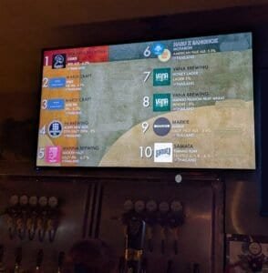 Tap Menu at Bottle Rockets