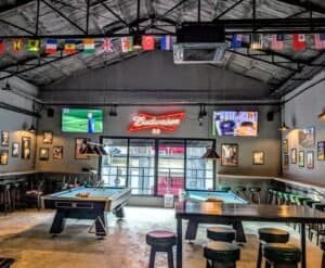 Upper Deck Softly Opens and has pool tables