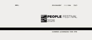 Bangkok’s People Fest 2026 white banner flyer