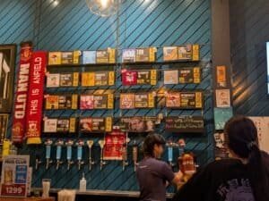 United People's Brewery tap wall