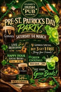 Pre-St. Patrick’s Day Party at O’Leary’s
