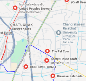 Chatuchak area beer map