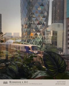 Brewave x Ari BTS line from Facebook account