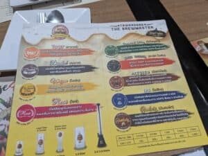 Tawandang German Brewery beer menu