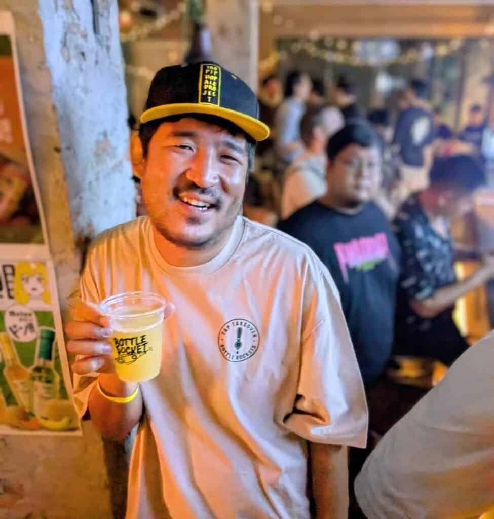 Tao hanging out with the community and enjoying local Thai craft beer. BR Tap Takeover Fest