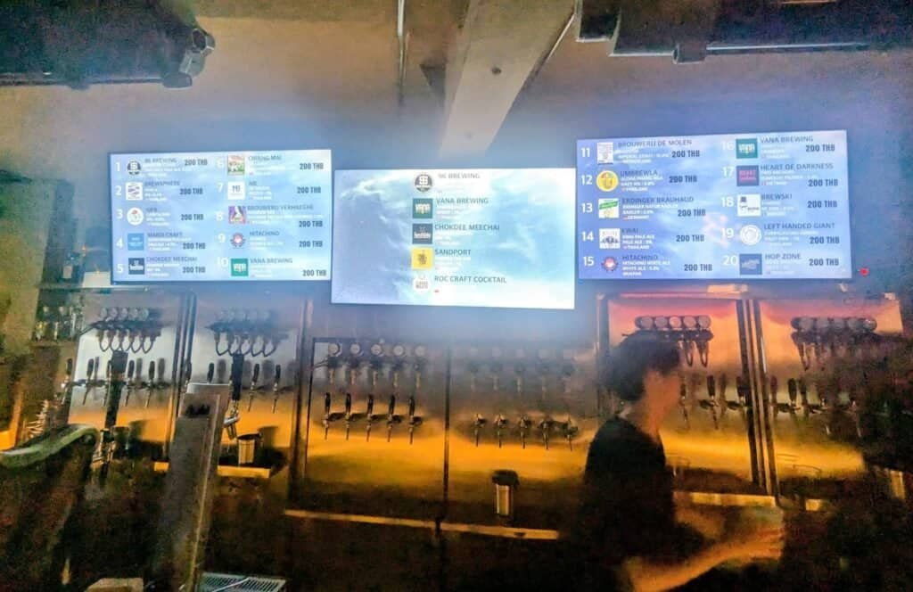 Taplist at Tap Takeover at Bottle Rckets, Bangkok