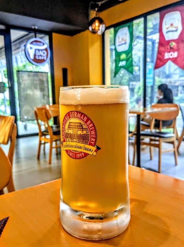 Mug of beer at Bao Cafe